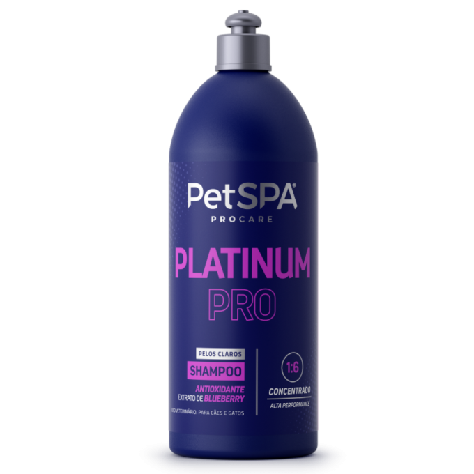 Shampoo Clareador 1L Pet Platinum Pro Banho e Tosa 1:6