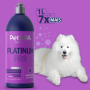 Condicionador Clareador Pet 1L Platinum Pro banho e tosa 1:6
